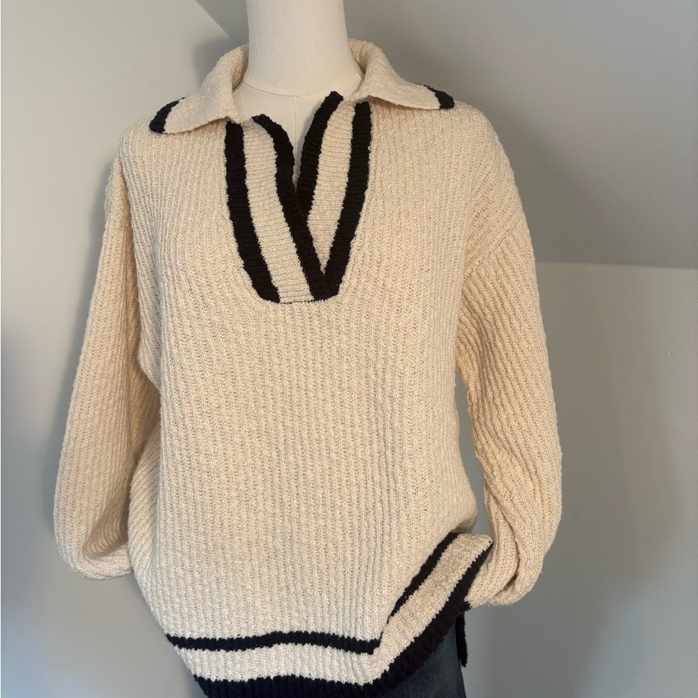 Z Supply EUC slouch & oversized Johnny collar sweater - Picture 4 of 9